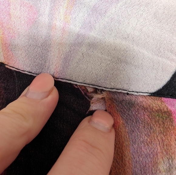 Floral Navy Print Skirt - Picture 4 of 6